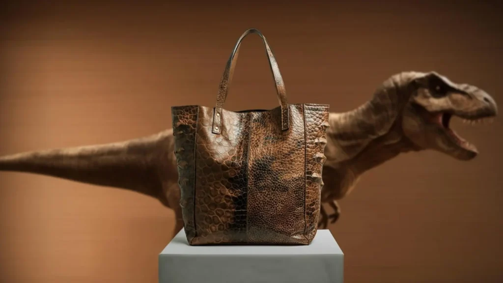 bolso de piel de dinosaurio